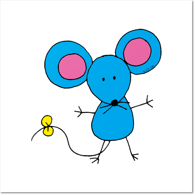 blue mouse Wall Art by cartoonygifts